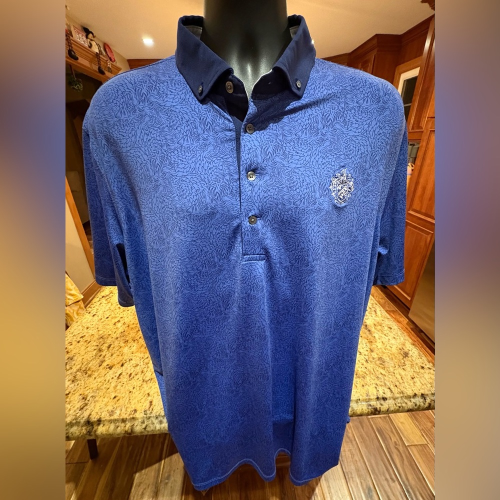 Greyson Blue Polo Shirt with Navy Collar